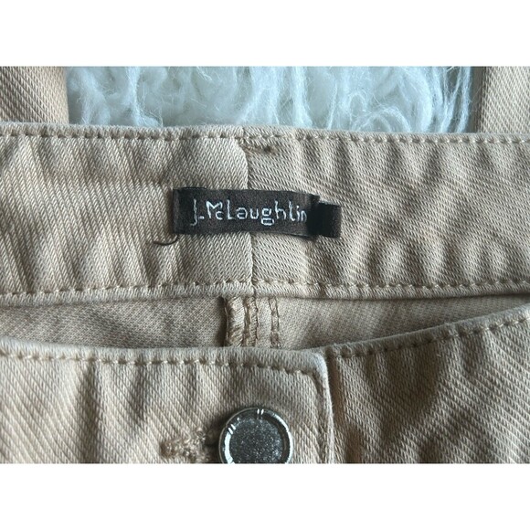 J. McLaughlin Women’s Size 8 Tan Straight Leg Denim Jeans Stretch - Picture 7 of 10